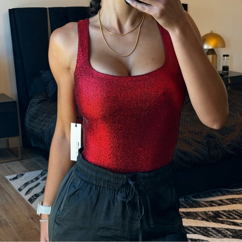 #178 Ruby Foil bodysuit